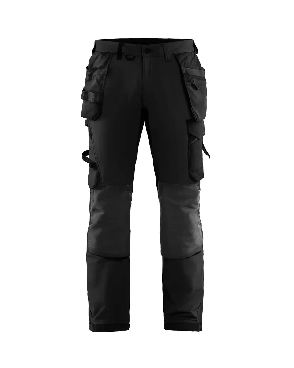 bl-kl-der-1522-4-wege-stretch-handwerker-arbeitshose-schwarz-dunkelgrau-gr-e-c15 image 1