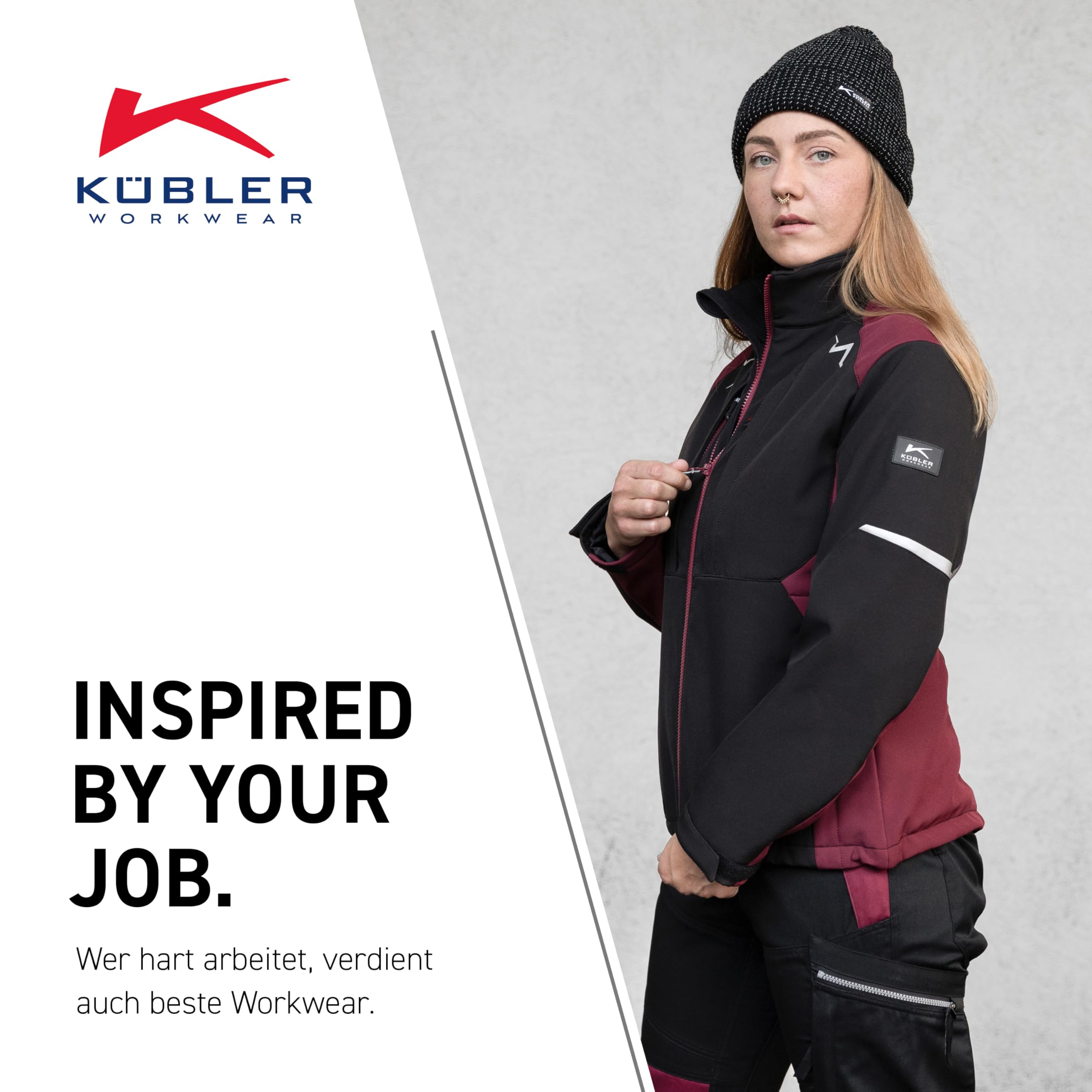 k-bler-pulse-woman-bundhose-schwarz-bordeaux-gr-e-40-damen-arbeitshose image 2