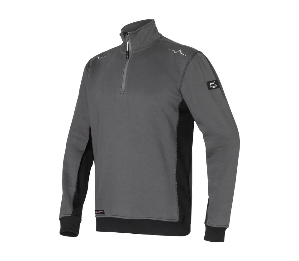 k-bler-pulse-sweat-troyer-mit-frontrei-verschluss-und-stehkragen image 1