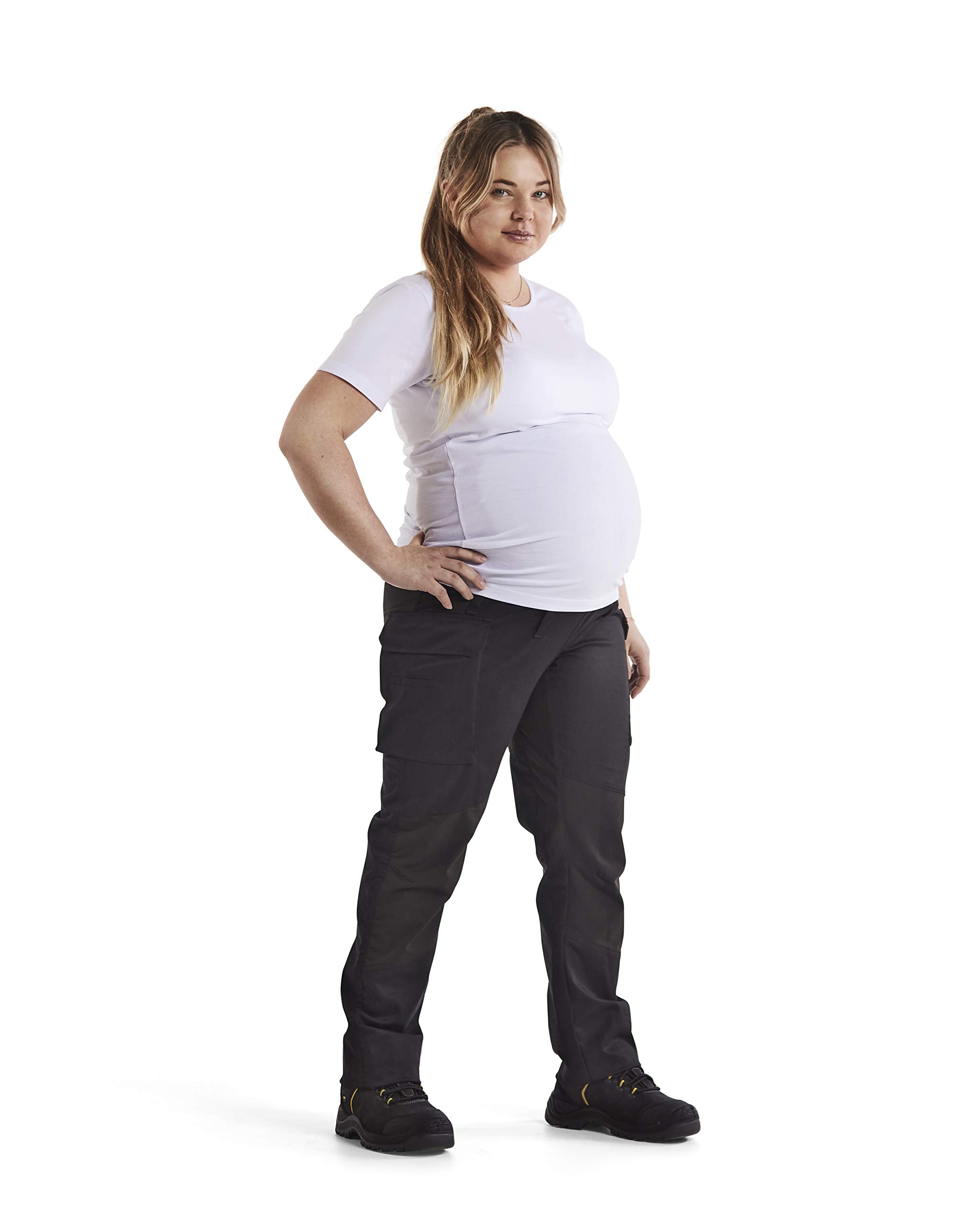 bl-kl-der-7101-umstandshose-damen-arbeitshose-stretch-schwarz image 2