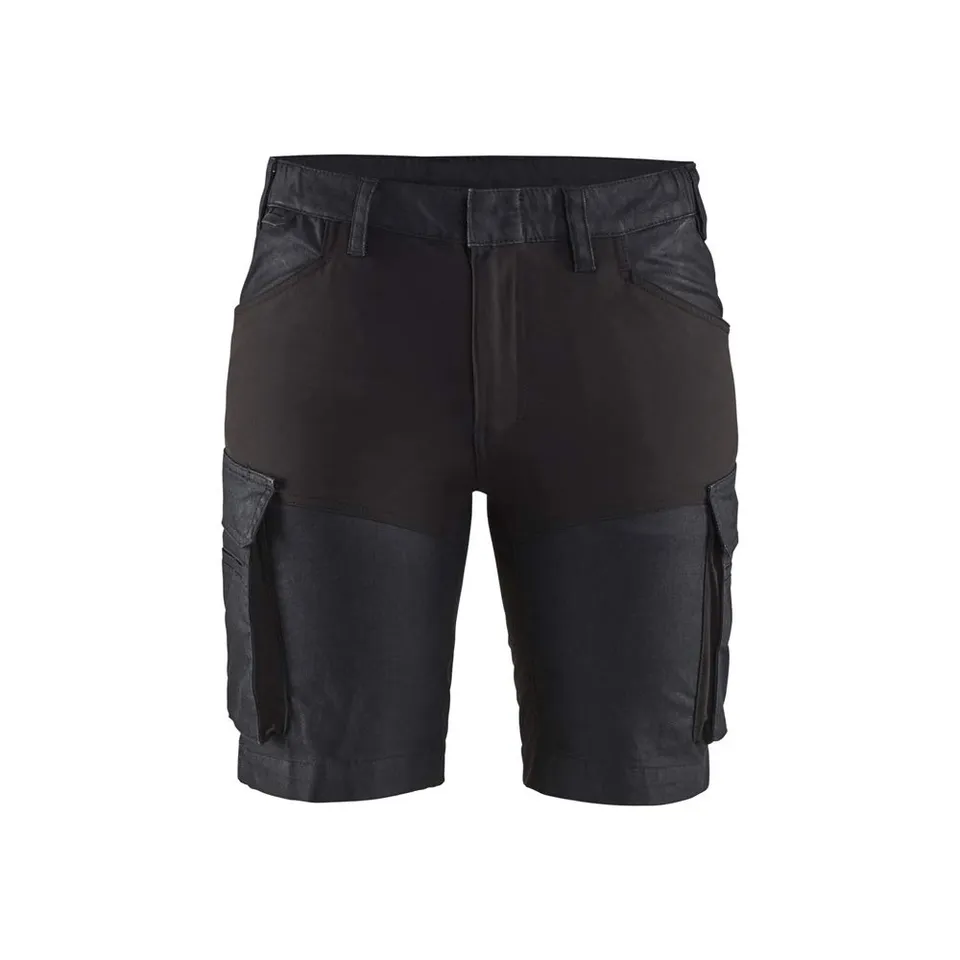 bl-kl-der-7137-damen-service-stretch-shorts-marineblau-schwarz image 1