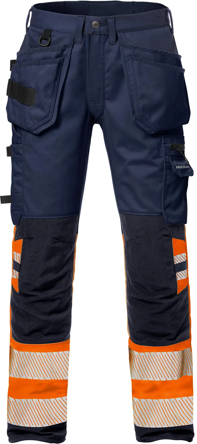 fristads-high-vis-handwerker-stretch-hose-2706-plu-klasse-1-warnschutz image 1