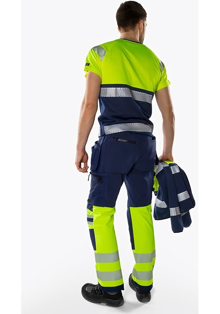 fristads-green-2643-gstp-high-vis-kansas-stretchhose-kl-1-d88-warnschutz-gelb-ma image 5