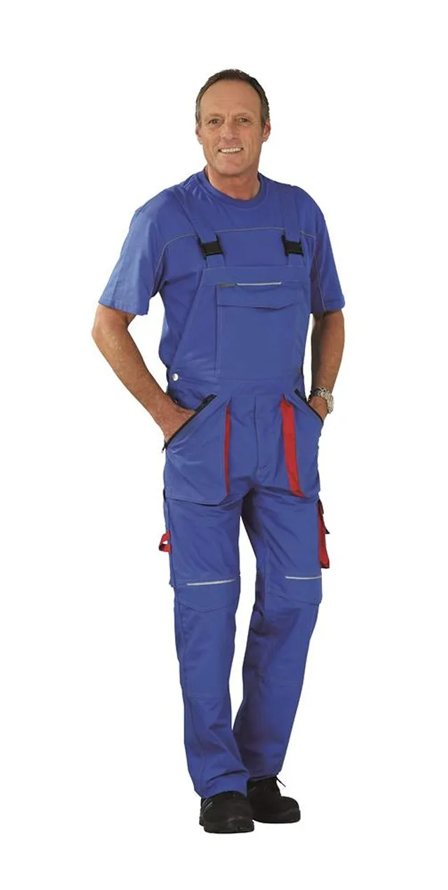 planam-basalt-latzhose-herren-anthrazit-rot-gr-e-42 image 1