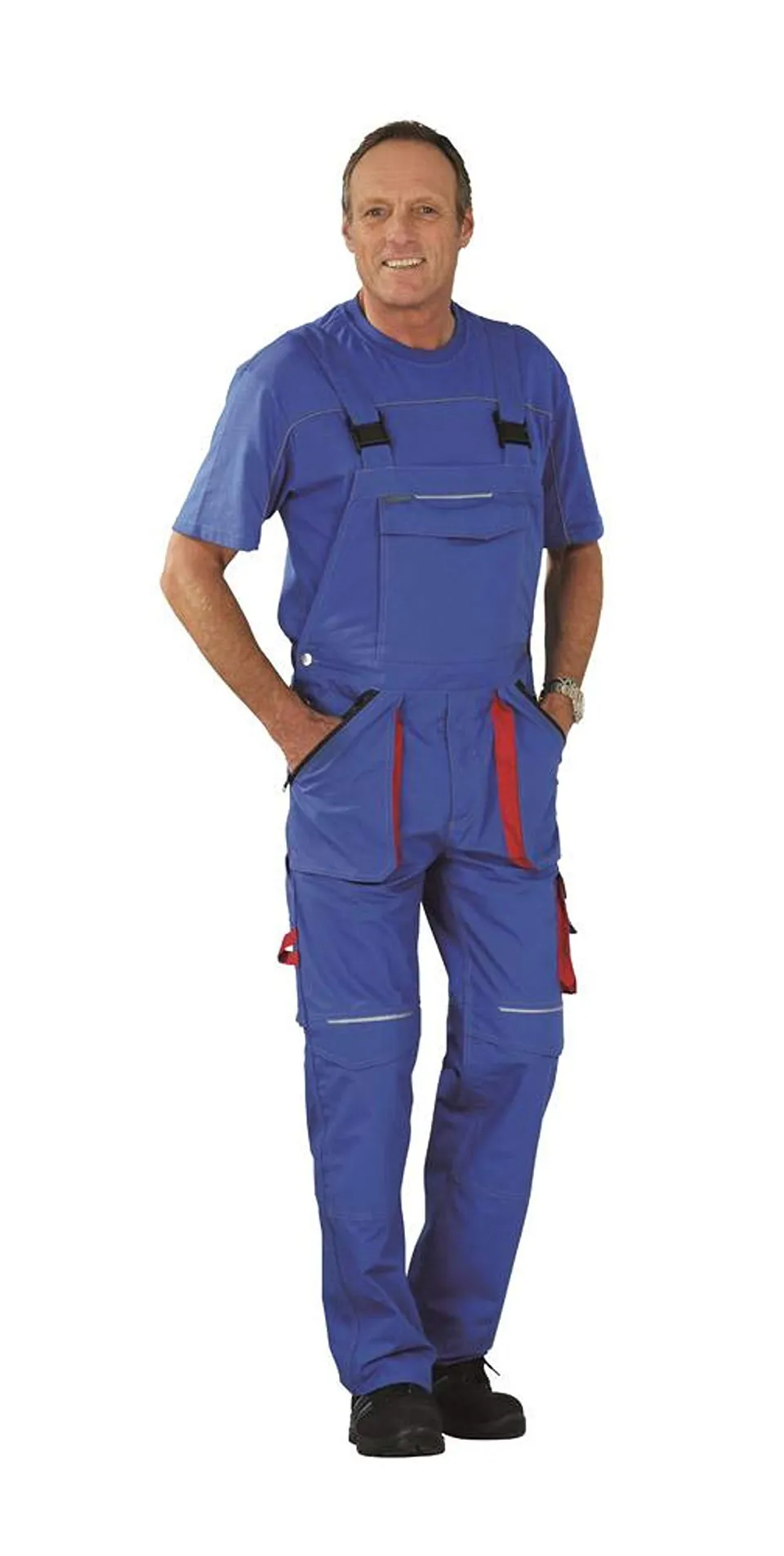 planam-basalt-latzhose-herren-anthrazit-rot-gr-e-42 image 1