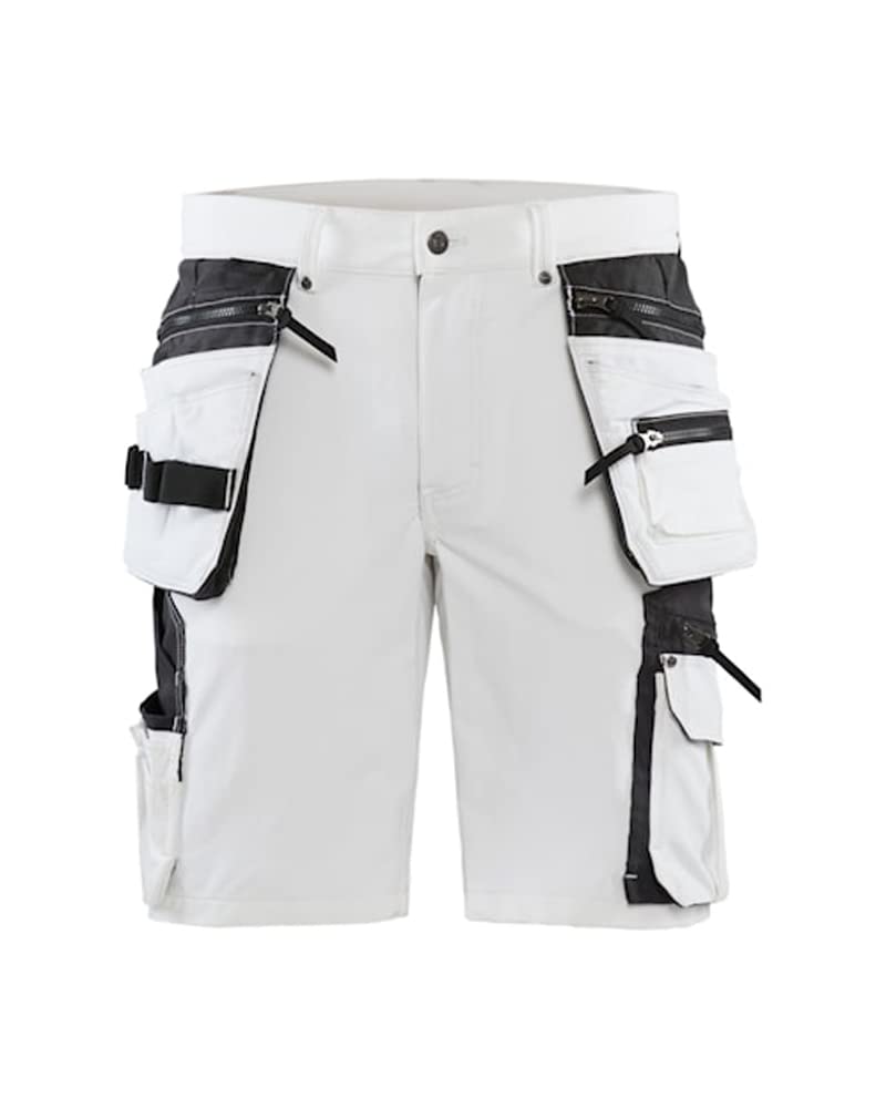 bl-kl-der-1088-4-wege-stretch-maler-shorts-wei-dunkelgrau image 1