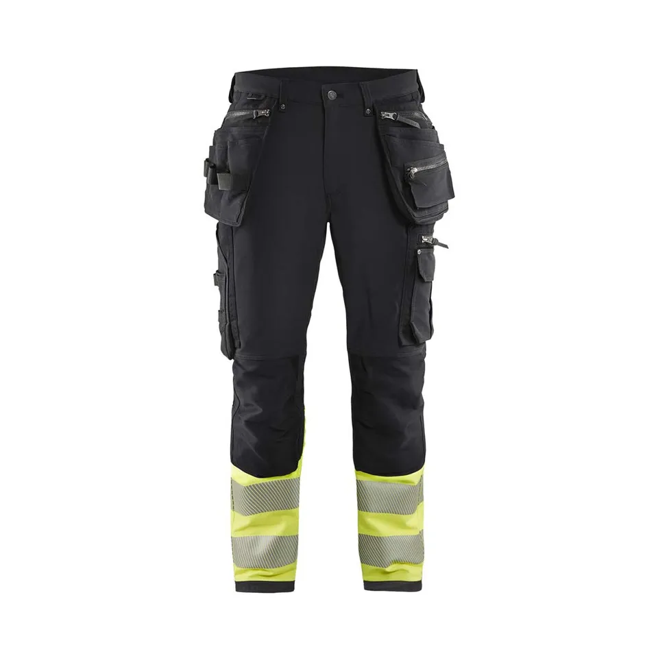 bl-kl-der-1993-hi-vis-4-wege-stretch-hose-schwarz-gelb-gr-e-c148 image 1