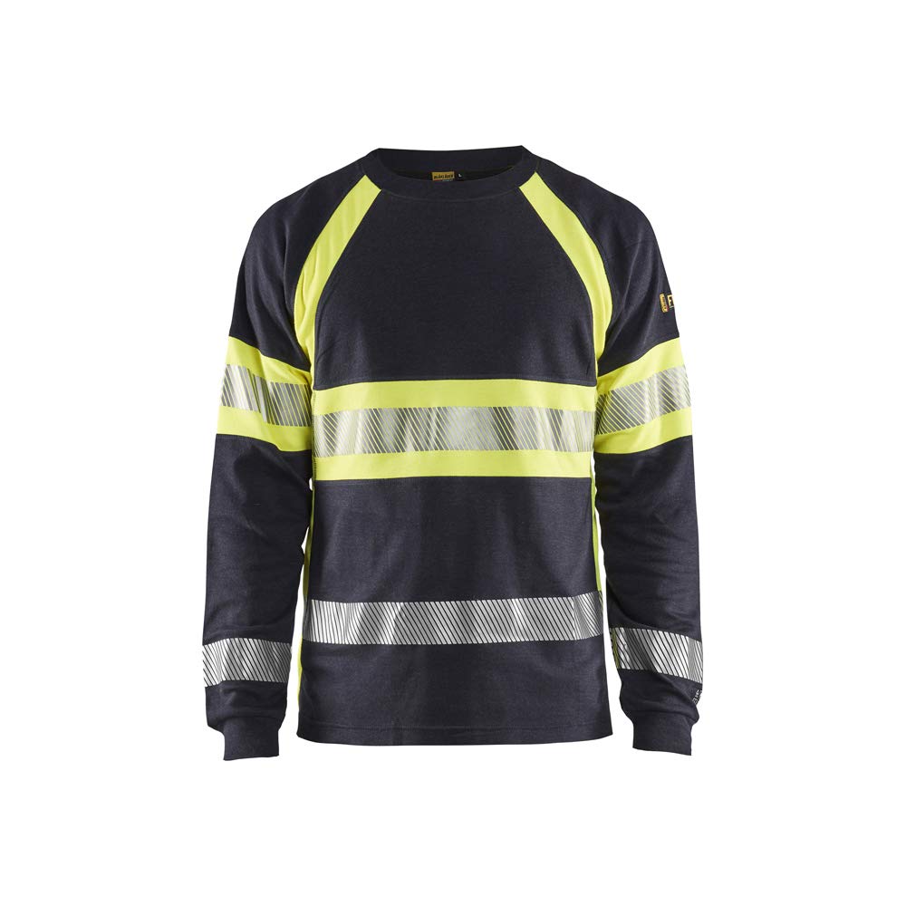 bl-kl-der-3484-flammschutz-langarm-t-shirt-marineblau-gelb image 1