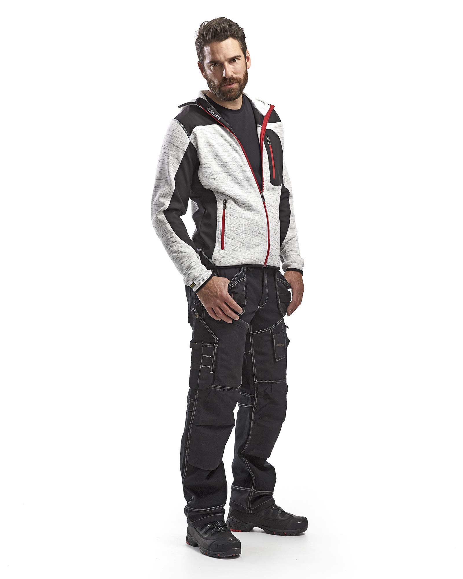 bl-kl-der-4930-strickjacke-softshell-herren-grau-melange-gr-l image 2