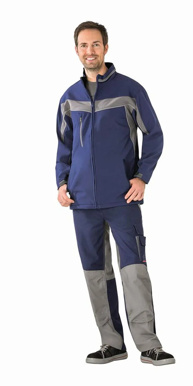 planam-plaline-softshelljacke-herren-m-schwarz-zink-wasserabweisend image 1