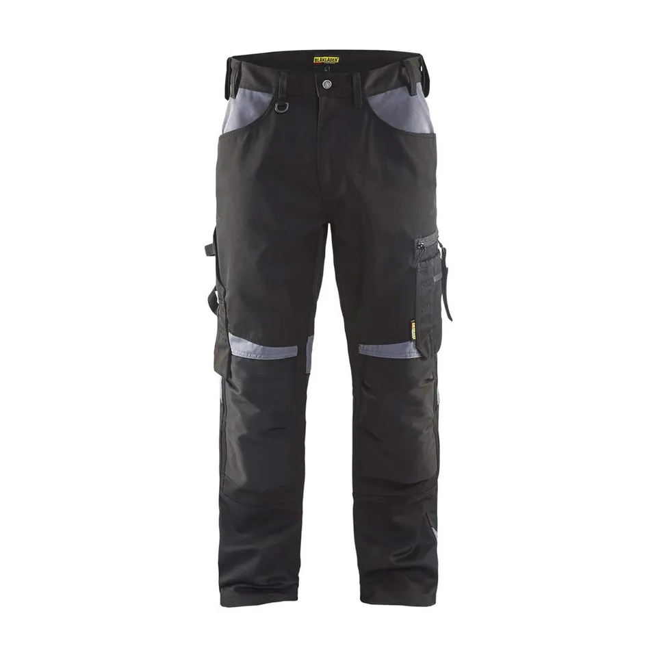 bl-kl-der-1556-handwerker-arbeitshose-ohne-nageltaschen-schwarz-grau-d120 image 1