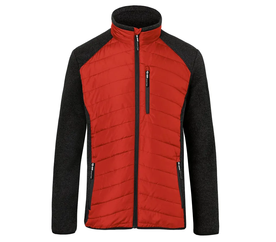 k-bler-hybridjacke-strickfleece-stepp-mittelrot-dunkelgrau-gr-s image 1