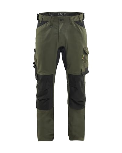 bl-kl-der-artisan-denim-stretch-1751-arbeitshose-waldgr-n-schwarz-langgr-e-c48 image 2