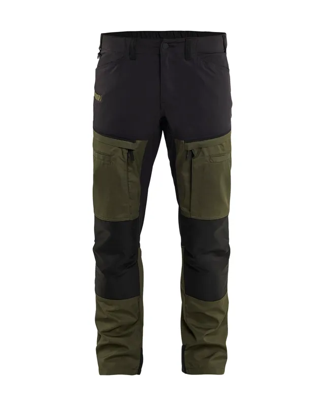 bl-kl-der-1456-maintenance-stretch-arbeitshose-waldgr-n-schwarz-xl-kurz image 1