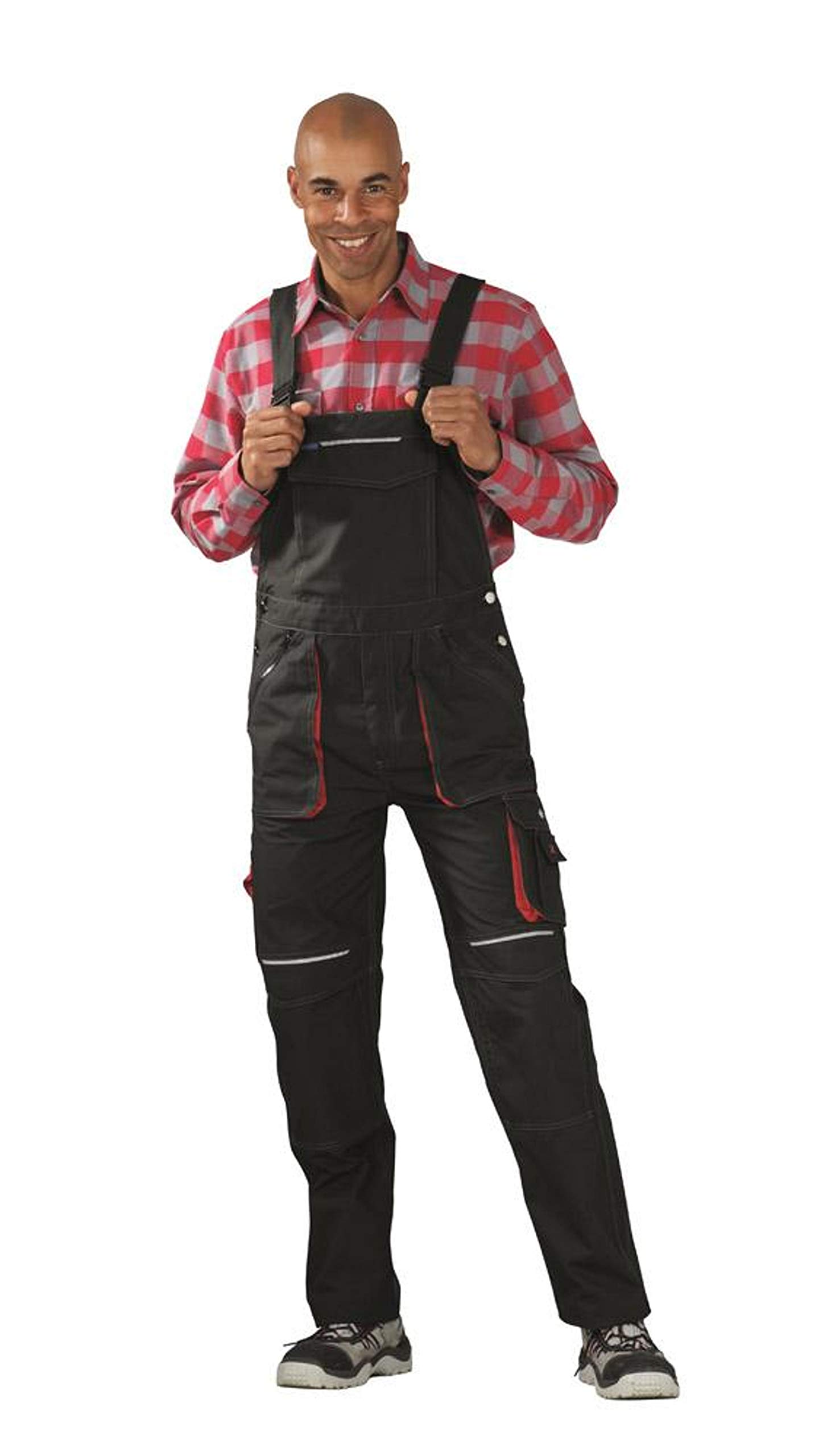 planam-basalt-latzhose-herren-anthrazit-rot-gr-e-42 image 3
