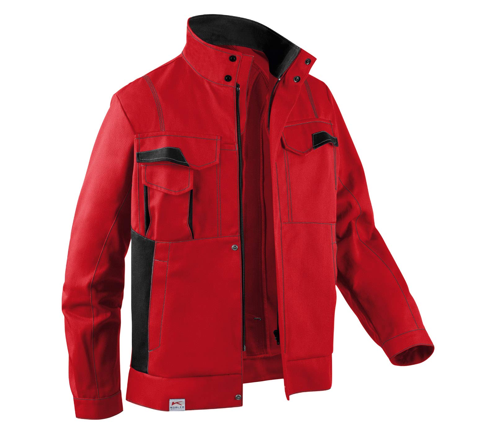 k-bler-image-dress-arbeitsjacke-schwarz-mittelrot-gr-62 image 5