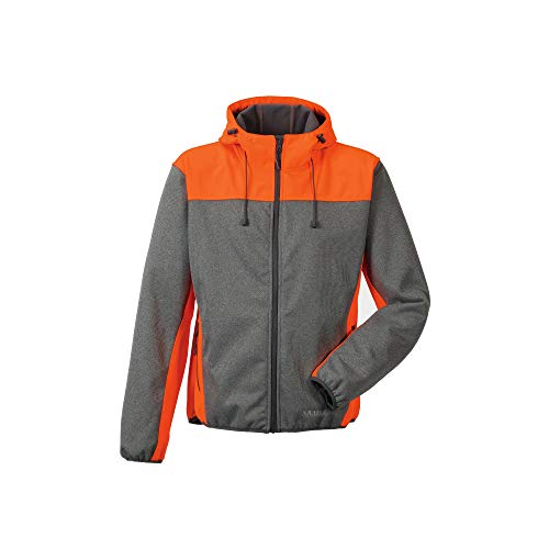 planam-kontrast-softshelljacke-arbeitsjacke-grau-orange image 2