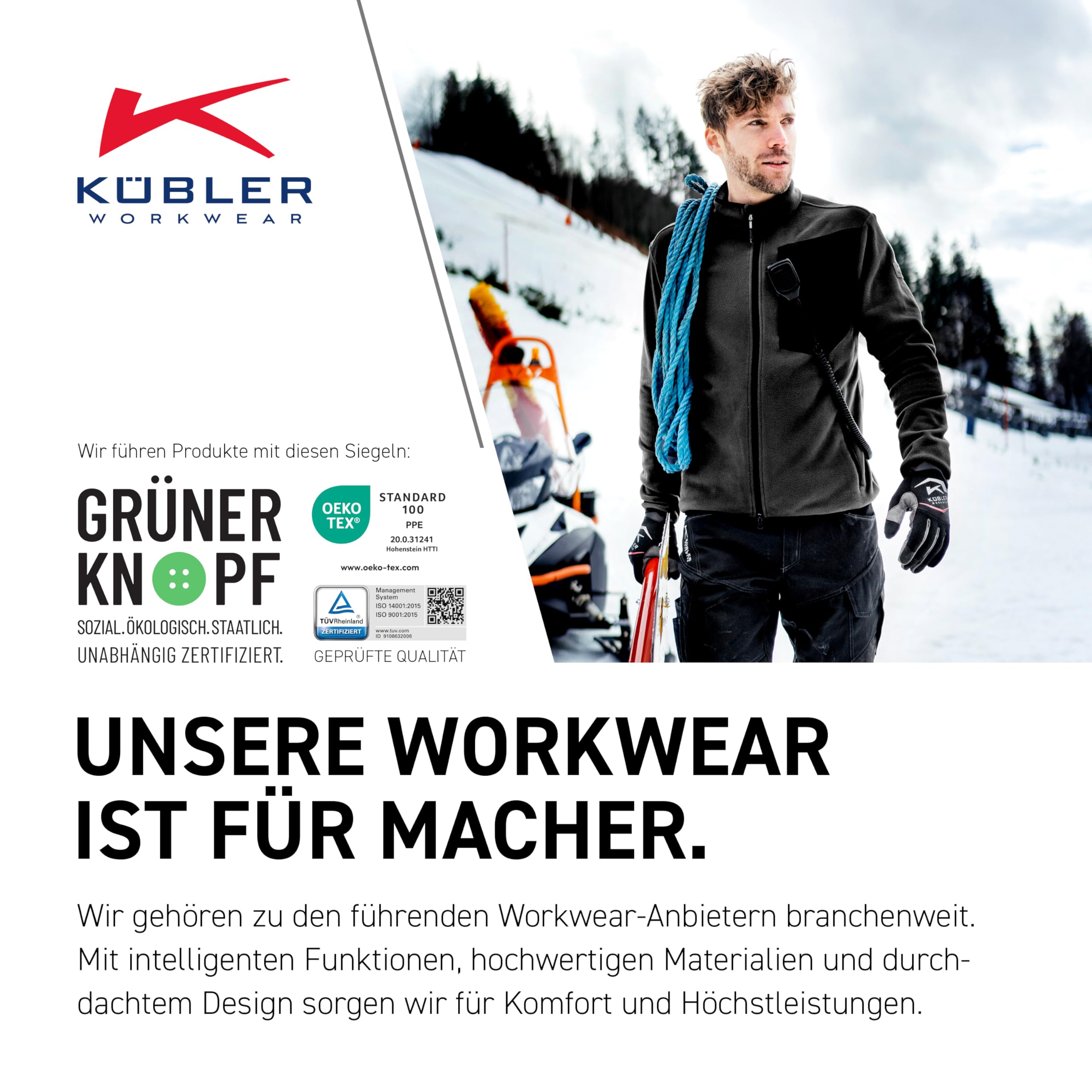 k-bler-iconiq-strickjacke-1443-arbeitsjacke-im-stricklook-mit-kontrasteins-tzen image 2