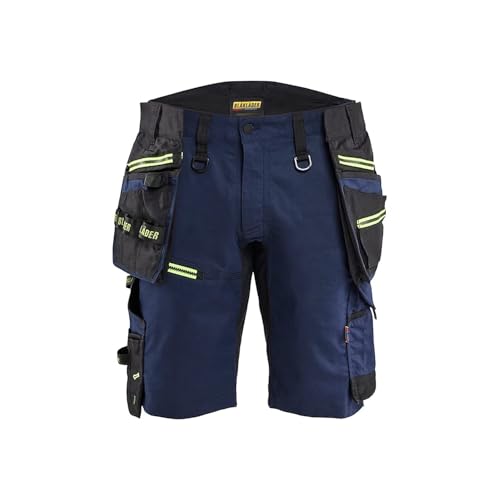 bl-kl-der-craftsman-stretch-striker-1972-arbeitsshorts-marineblau-gelb-fluoreszi image 3