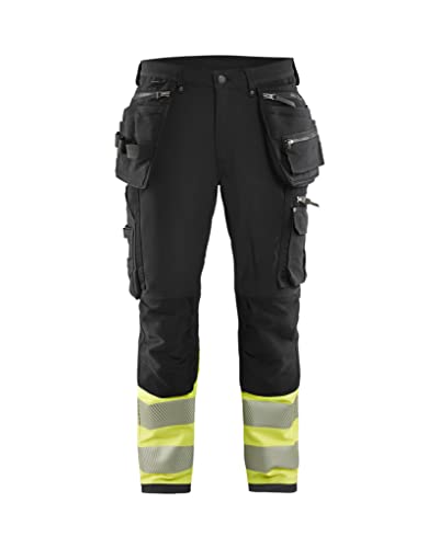 bl-kl-der-1993-hi-vis-4-wege-stretch-arbeitshose-schwarz-gelb-gr-e-d112 image 2