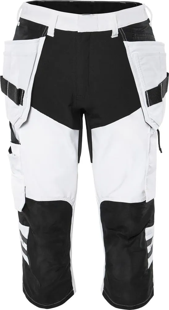 fristads-kansas-3-4-stretchhose-f-r-maler-c48-wei-schwarz image 1