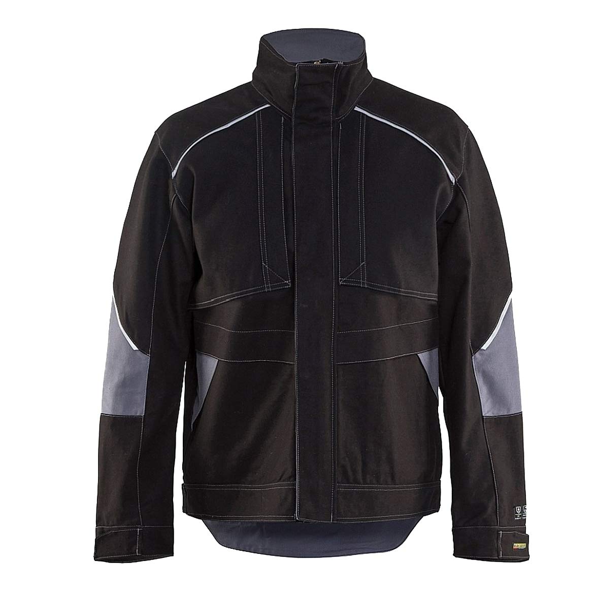 bl-kl-der-4061-flammschutz-jacke-schwarz-grau image 1