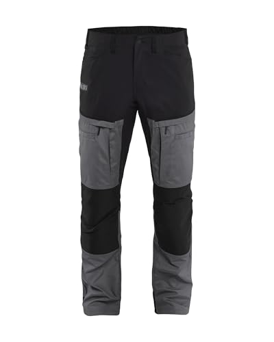 bl-kl-der-1456-maintenance-stretch-arbeitshose-mittelgrau-schwarz-3xl-standard image 2