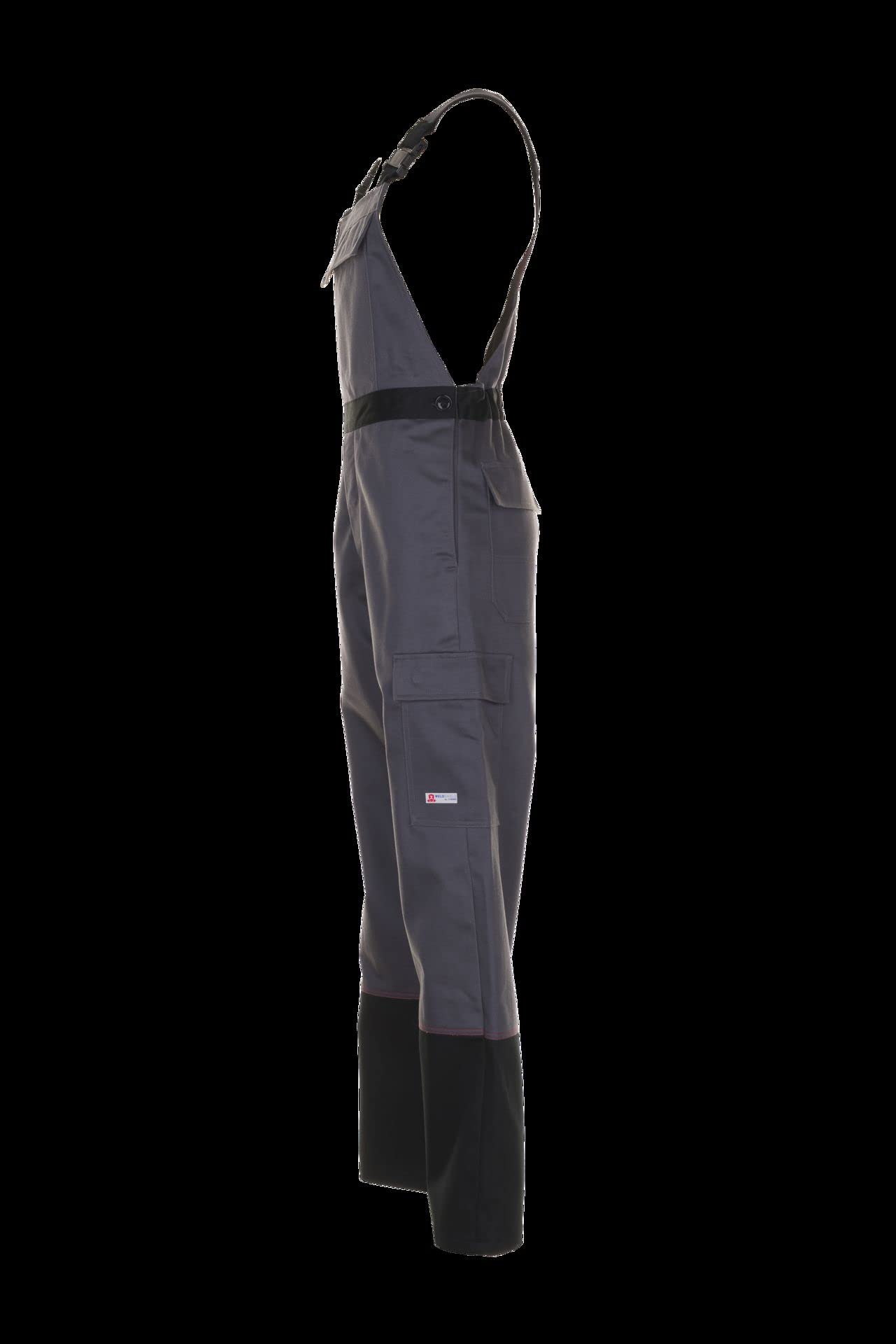 planam-weld-shield-5530-latzhose-grau-schwarz-gr-e-44-flammhemmend-antistatisch image 2