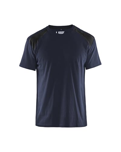 bl-kl-der-t-shirt-3379-100-baumwolle-dunkelmarine-schwarz-xxxl image 2