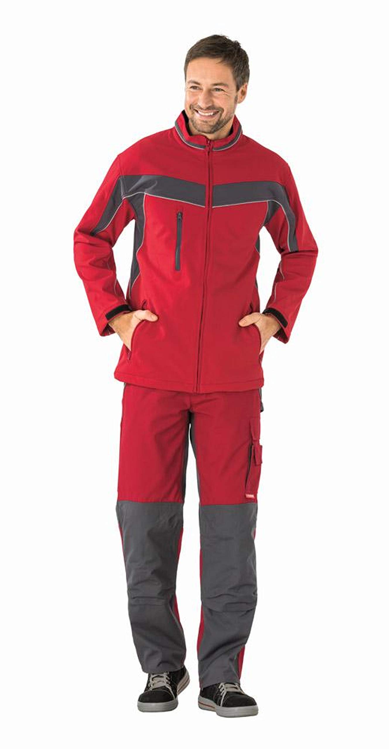 planam-plaline-softshelljacke-herren-m-schwarz-zink-wasserabweisend image 4
