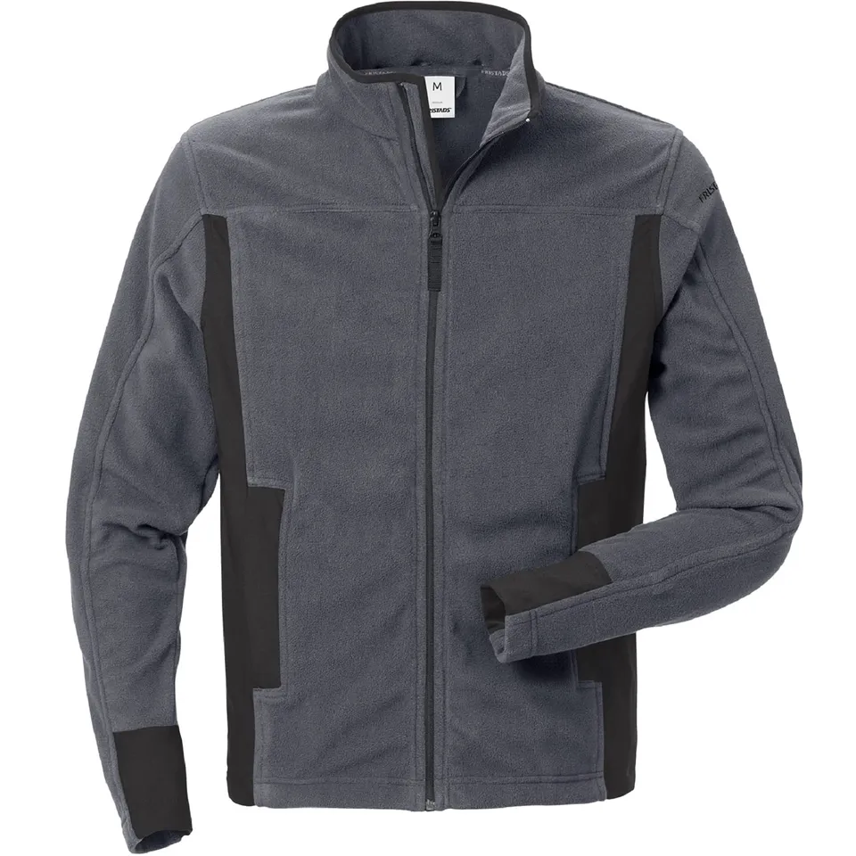 fristads-fusion-fleecejacke-4003-mfl-grau-schwarz-gr-e-3xl-mit-stretch image 1