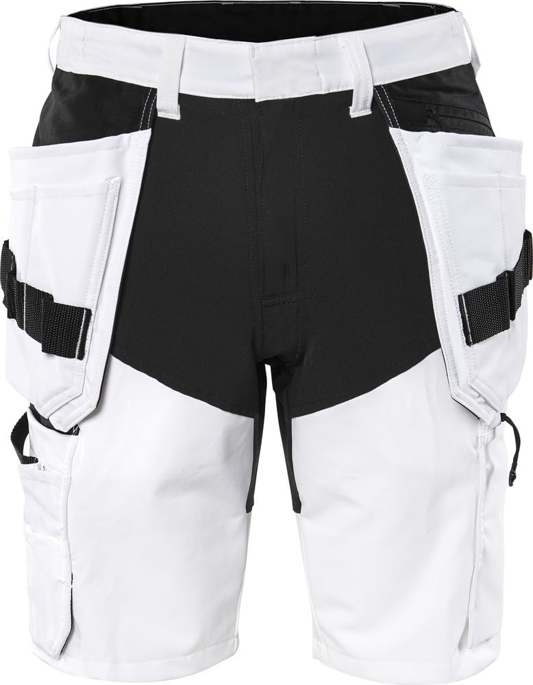 fristads-kansas-stretch-shorts-f-r-maler-c58-wei-schwarz image 1