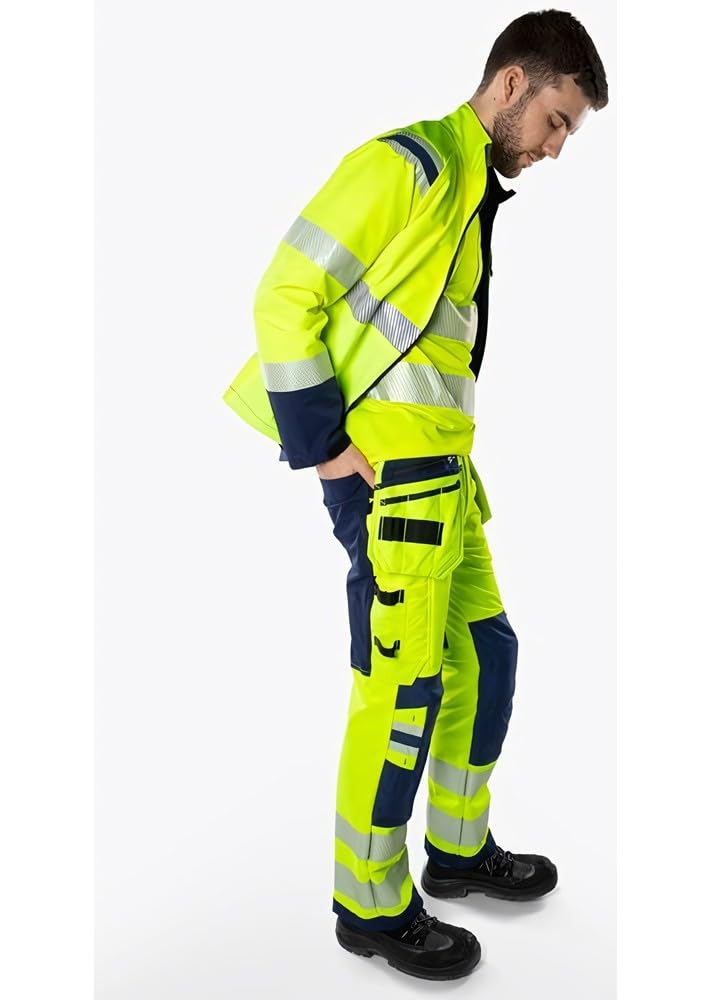 fristads-green-2644-gstp-high-vis-kansas-stretchhose-kl-2-c148-warnschutz-gelb-m image 4