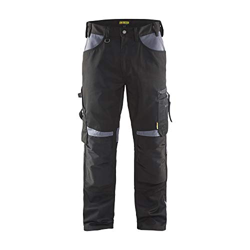 bl-kl-der-1556-handwerker-arbeitshose-ohne-nageltaschen-schwarz-grau-d120 image 4