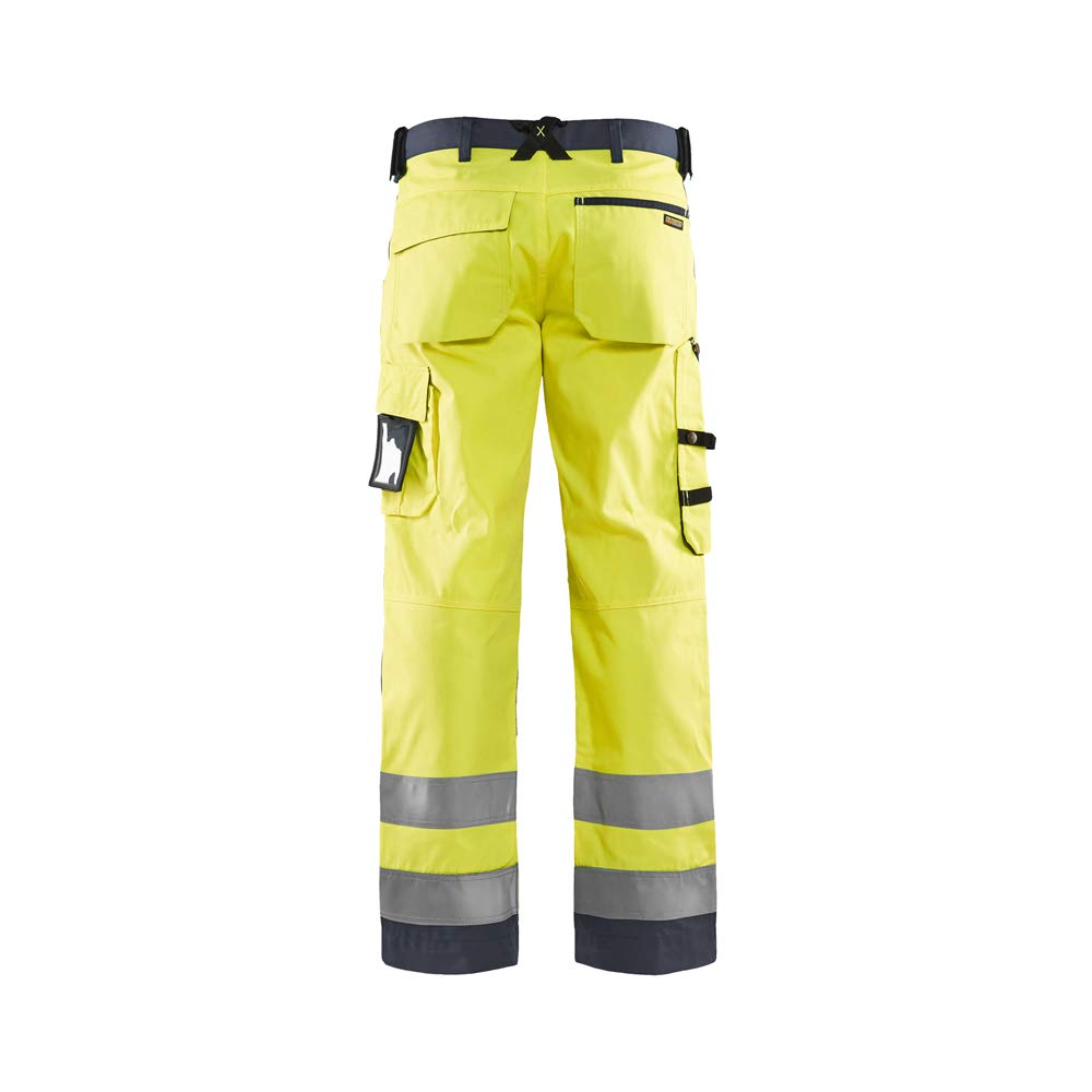 bl-kl-der-1566-arbeitshose-ohne-nageltaschen-high-vis-gelb-mittelgrau-d112 image 2