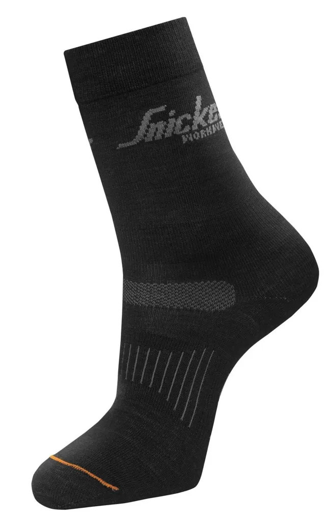 snickers-workwear-allroundwork-wollsocken-9213-merino-2-pack-schwarz-45-48 image 1