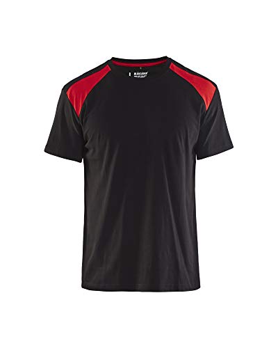 bl-kl-der-3379-zweifarbiges-arbeitsshirt-oeko-tex-made-in-green-schwarz-rot-xxxl image 2