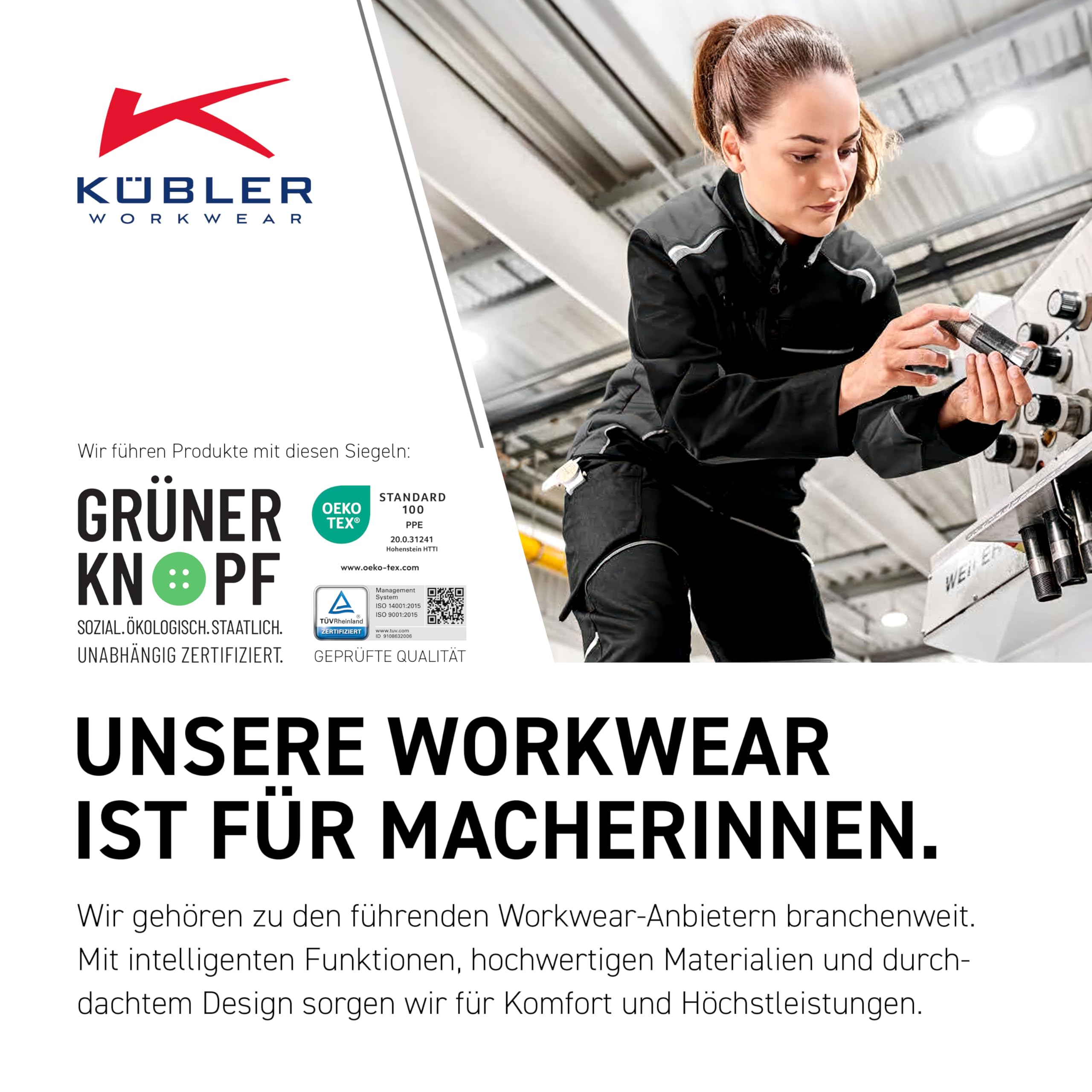 k-bler-pulse-woman-bundhose-schwarz-bordeaux-gr-e-40-damen-arbeitshose image 3