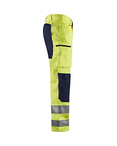 bl-kl-der-1585-arbeitshose-stretch-high-vis-gelb-marineblau-d116 image 7