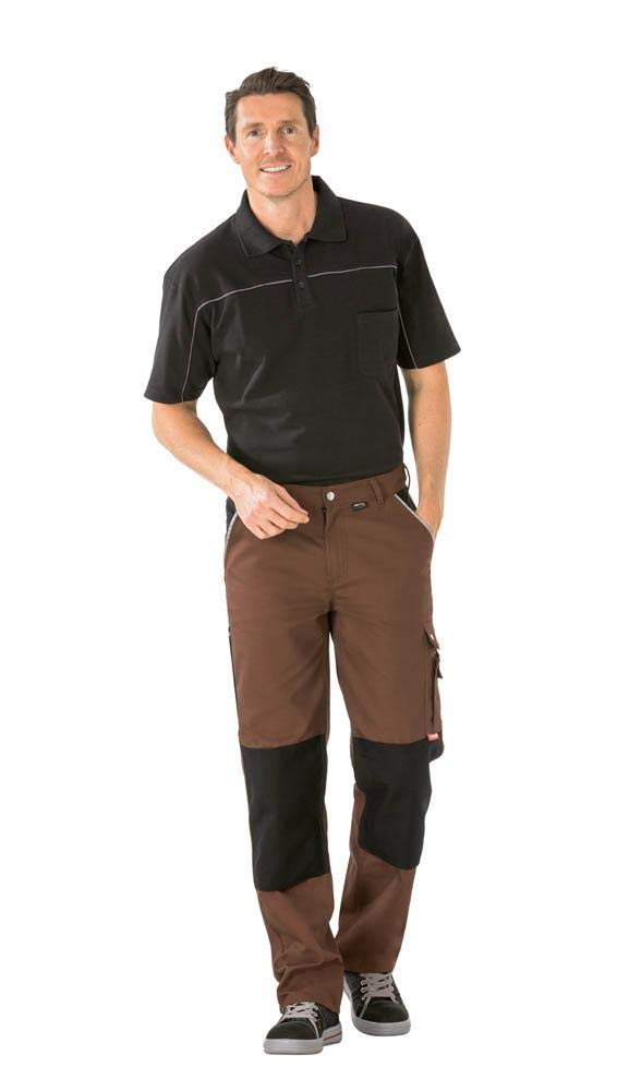 planam-canvas-320-bundhose-unisex-braun-schwarz-gr-e-102 image 1