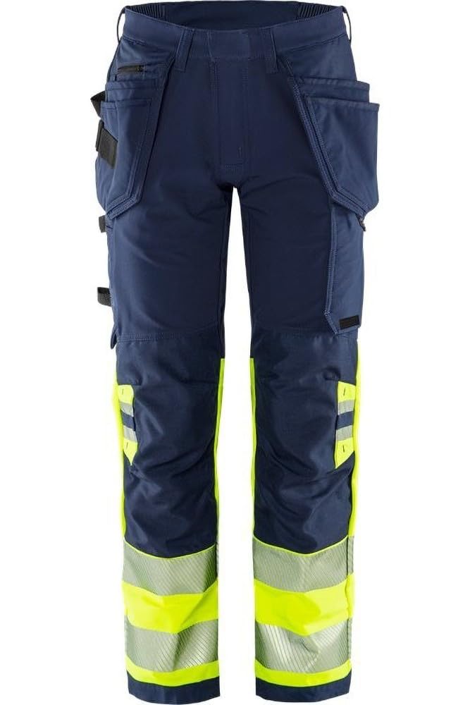 fristads-green-2643-gstp-high-vis-kansas-stretchhose-kl-1-d88-warnschutz-gelb-ma image 1