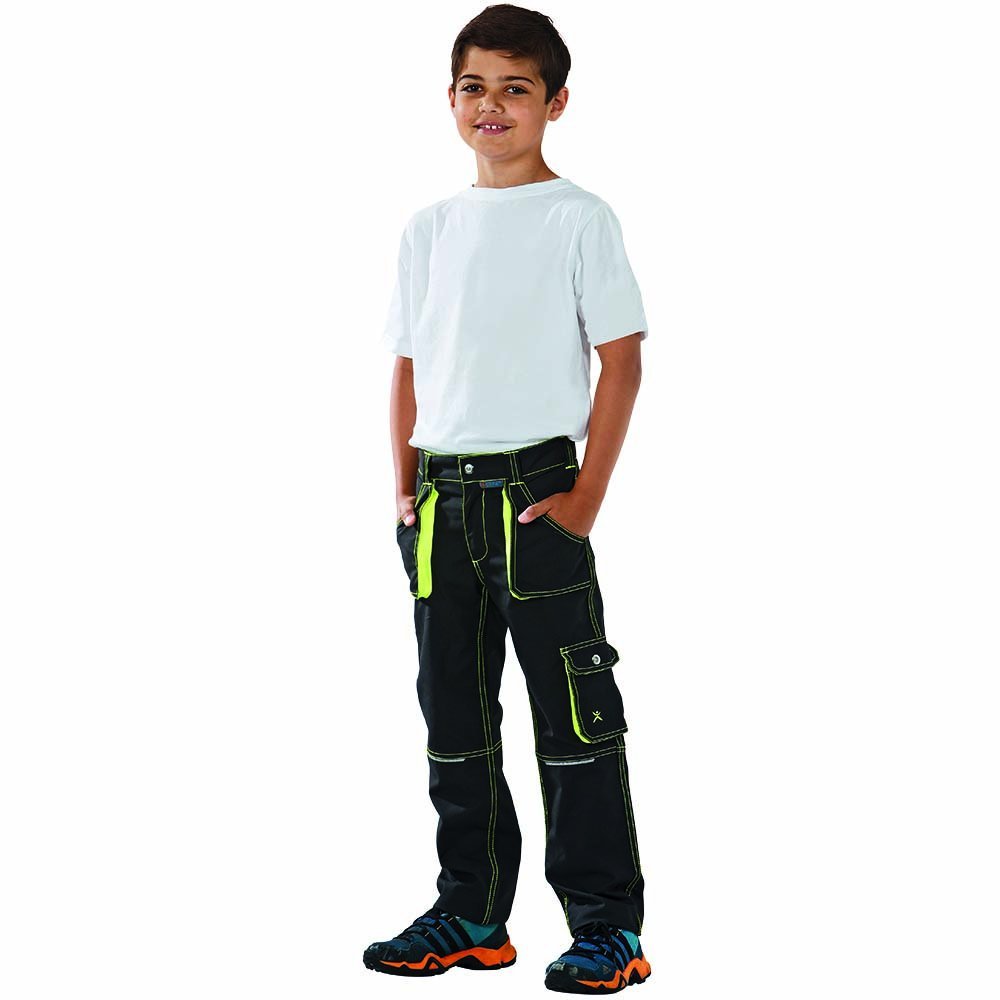 planam-6110-junior-hose-arbeitshose-kinder-anthrazit-gelb-gr-e-86 image 2