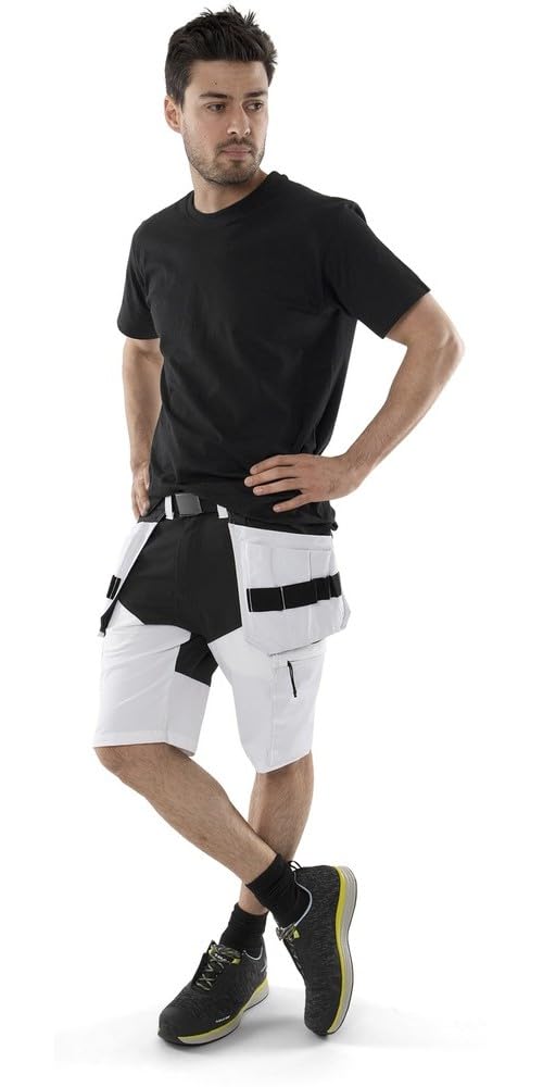 fristads-kansas-stretch-shorts-f-r-maler-c58-wei-schwarz image 5