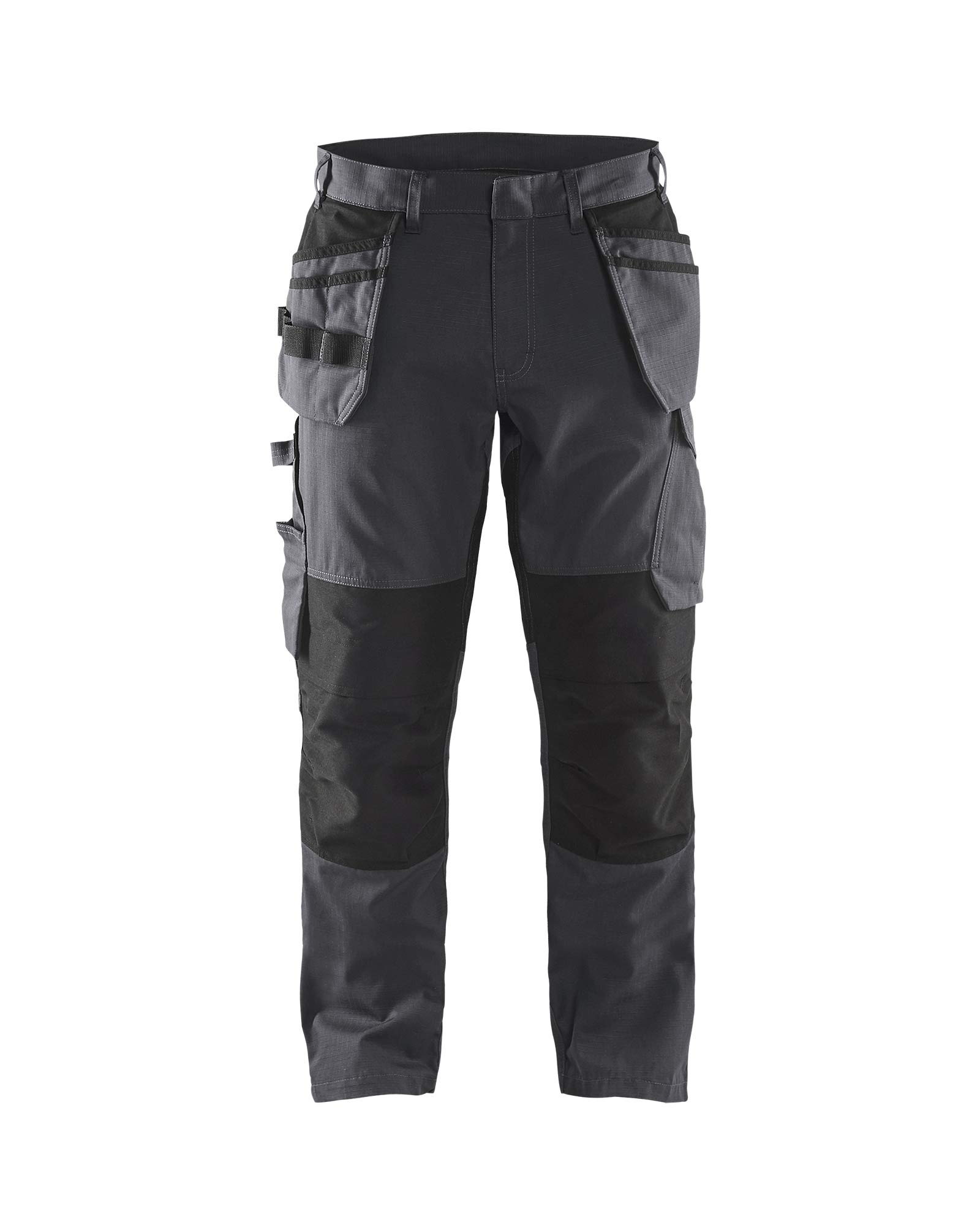 bl-kl-der-service-arbeitshose-mit-stretch-und-nageltaschen-mittelgrau-schwarz image 1