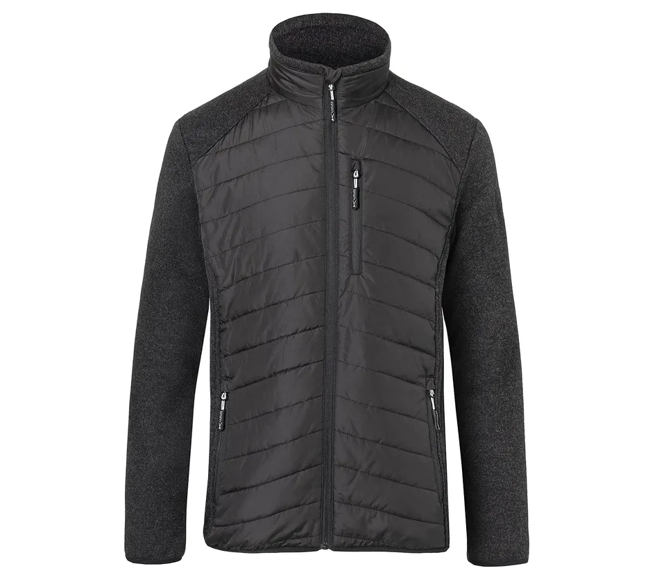 k-bler-weather-hybridjacke-strickfleece-stepp-schwarz-dunkelgrau-3xl image 1