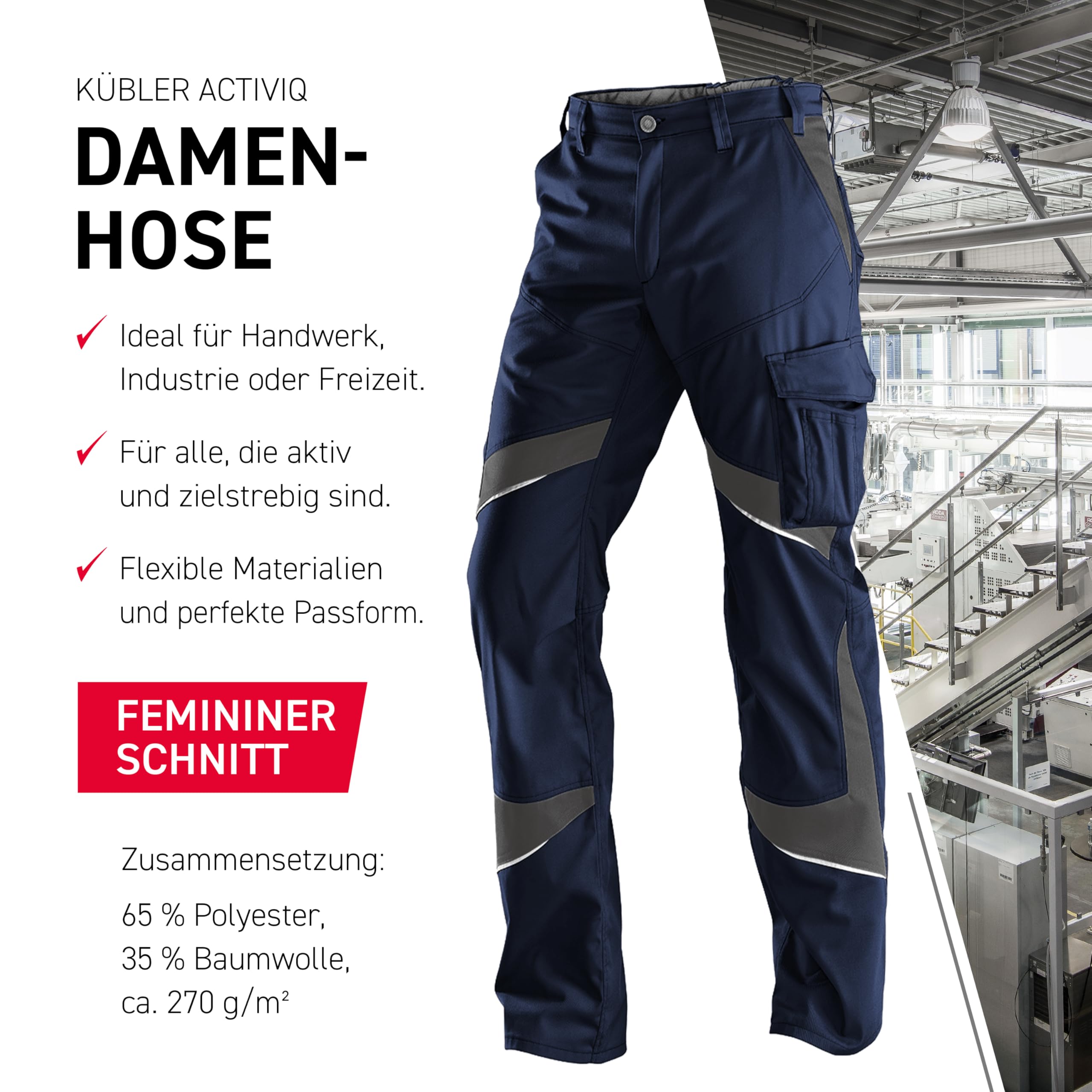 k-bler-activiq-damenbundhose-schwarz-pink-stretch-bundhose-f-r-damen image 3