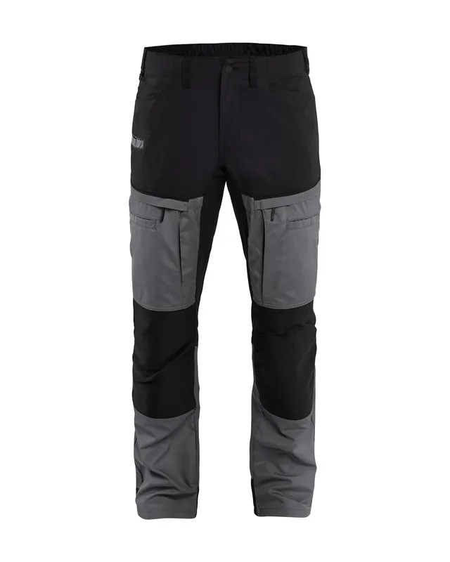 bl-kl-der-1456-maintenance-stretch-arbeitshose-mittelgrau-schwarz-3xl-standard image 1