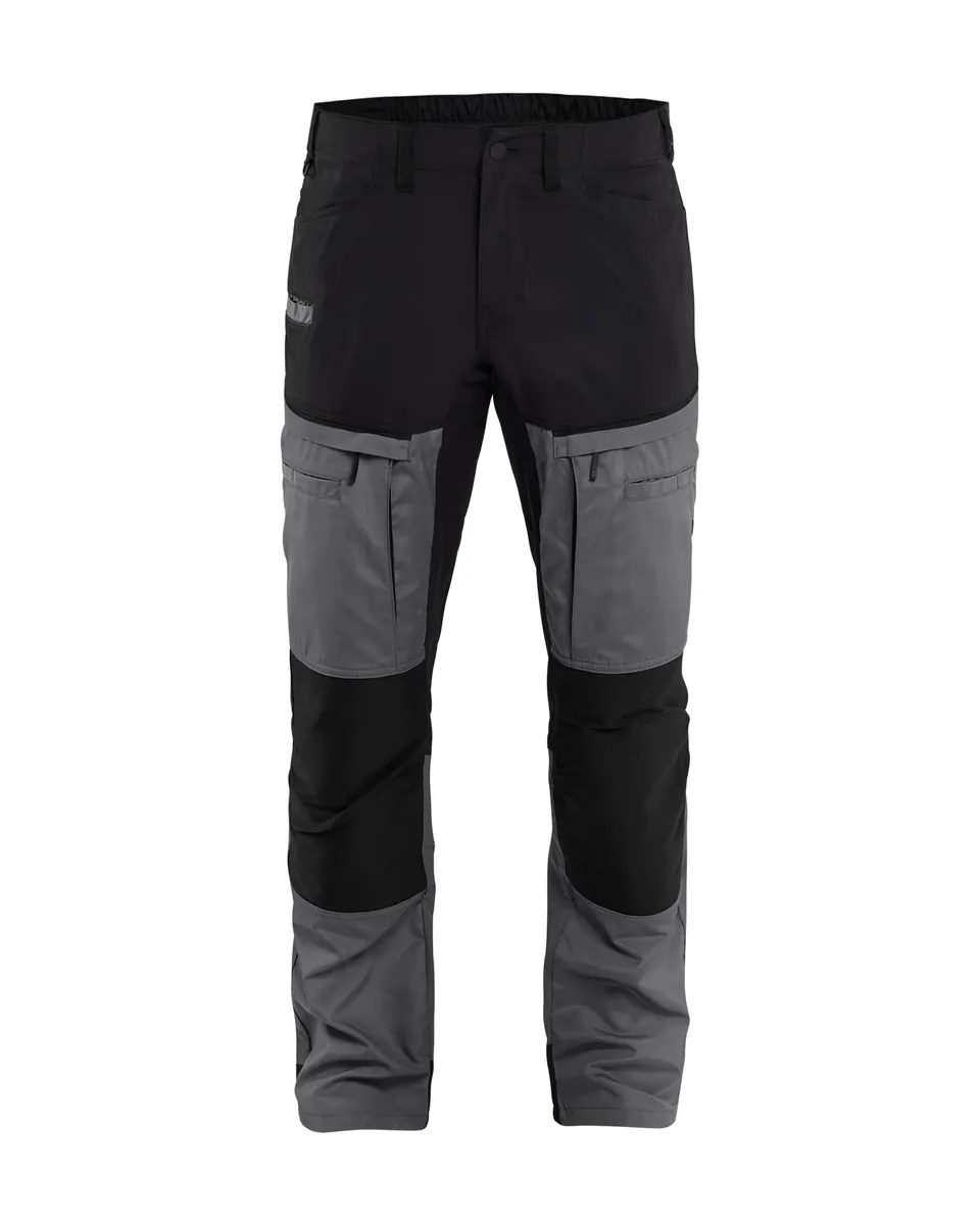 bl-kl-der-1456-maintenance-stretch-arbeitshose-mittelgrau-schwarz-3xl-standard image 1
