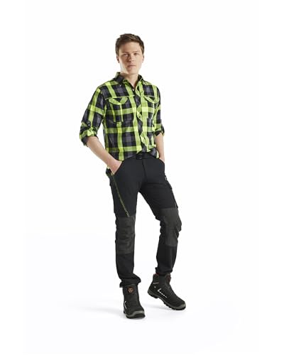bl-kl-der-1422-4-wege-stretch-service-arbeitshose-schwarz-gelb-gr-e-c52 image 2