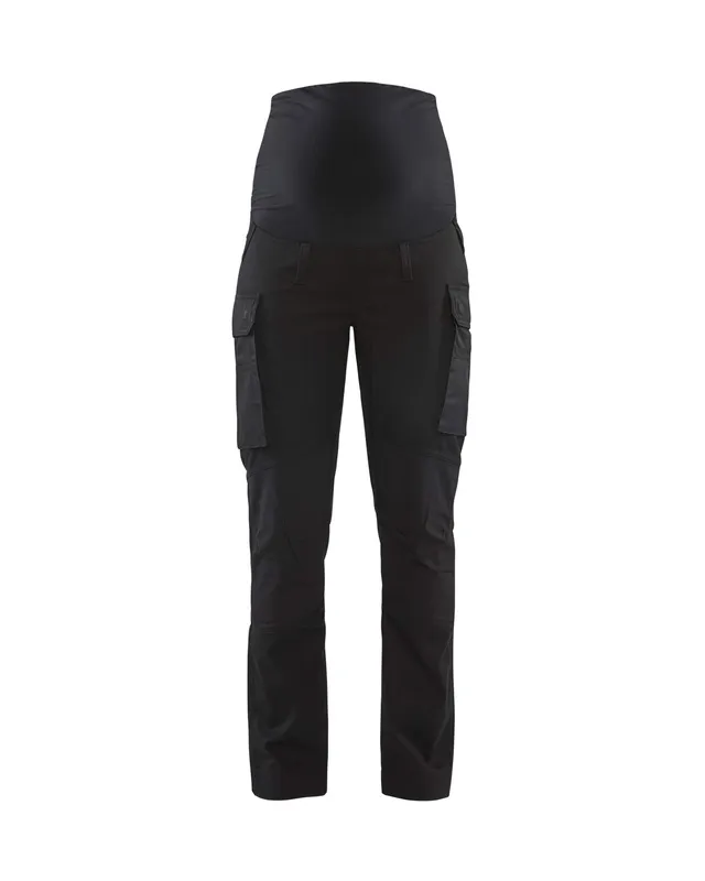 bl-kl-der-7101-umstandshose-damen-arbeitshose-stretch-schwarz image 1